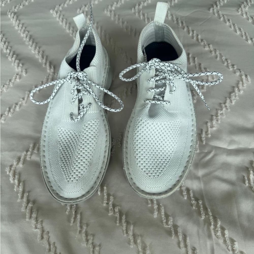 White Knit Sneakers - Picture 4 of 4